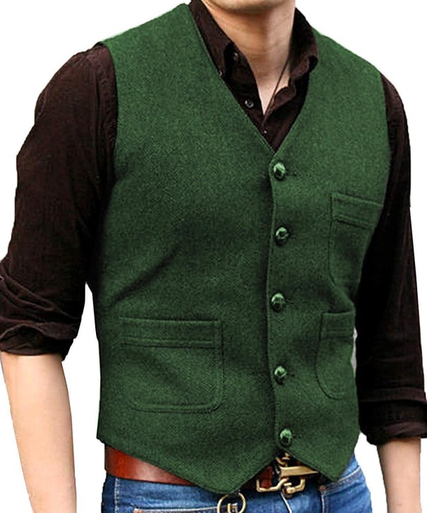 Pánská vesta F311 tmavě zelená 3XL