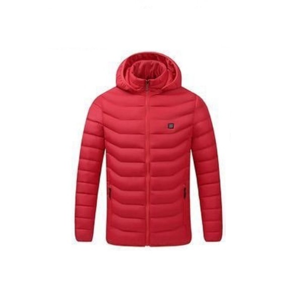 Pánská vyhřívaná zimní bunda 11 zónová T1163 červená 3XL