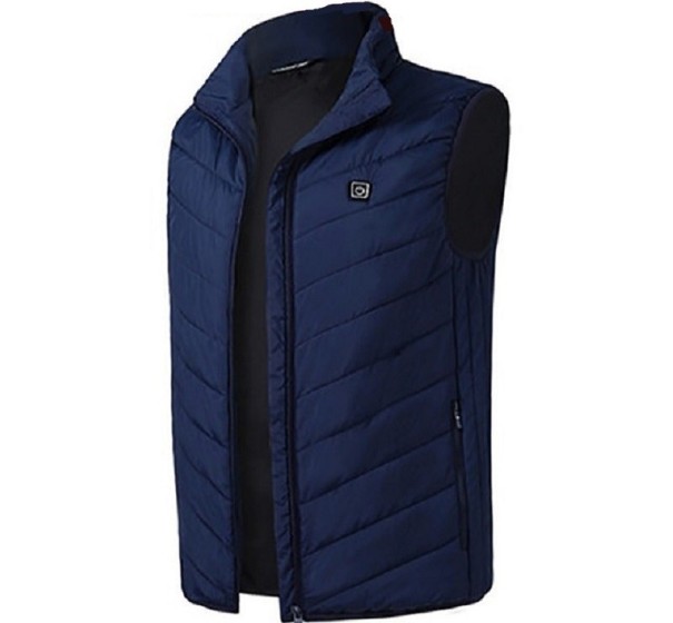 Pánská vyhřívaná zimní vesta T1165 tmavě modrá 4XL