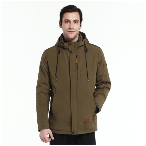 Pánská zimní bunda J1457 khaki M