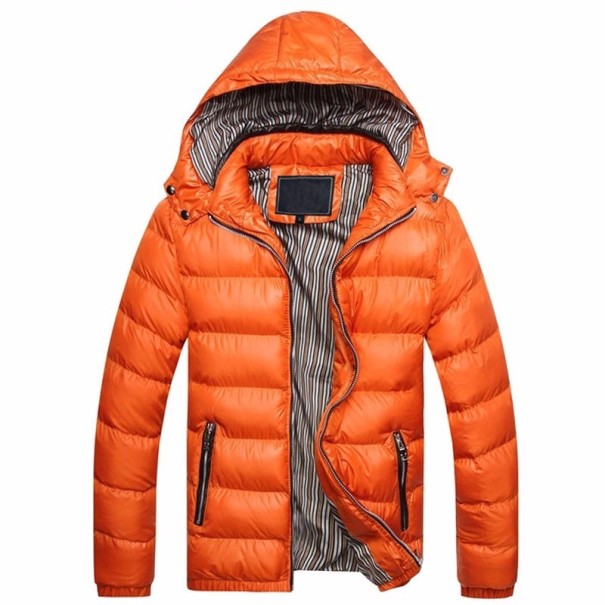 Pánská zimní bunda J2626 oranžová XXL