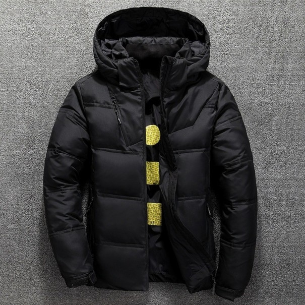 Pánská zimní bunda s kapucí A1743 černá M