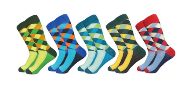 Pánské barevné ponožky - 5 párů 2