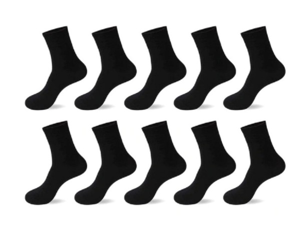 Pánské bavlněné ponožky - 10 párů černá