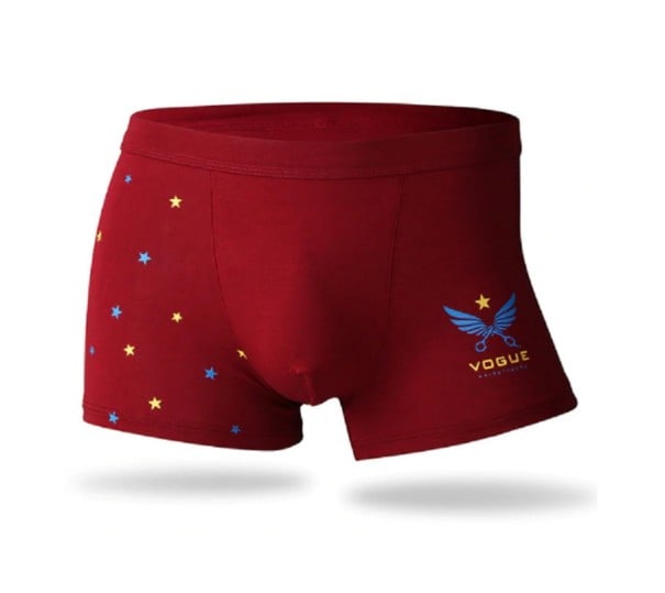 Pánské boxerky s hvězdami vínová XS