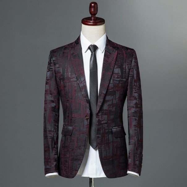 Pánske business sako J2102 vínová XS