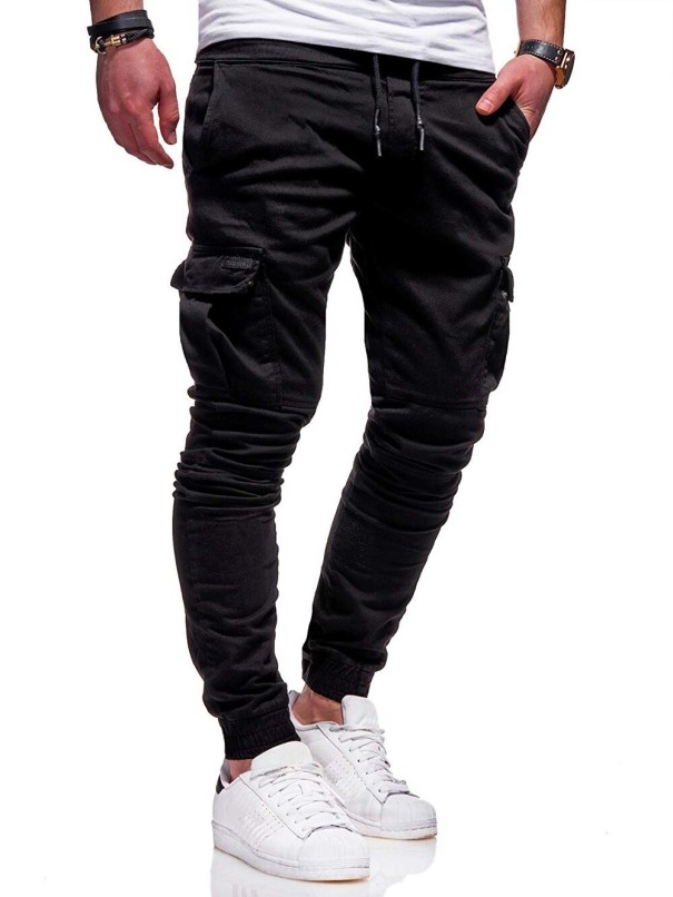 Pánske cargo nohavice F1470 čierna XL