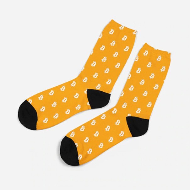 Pánske dlhé ponožky žltá