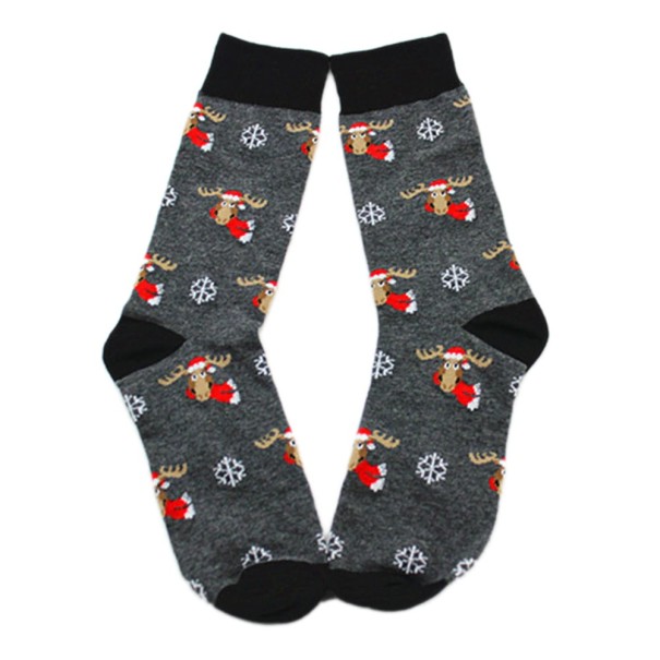 Pánske dlhé vianočné ponožky čierna
