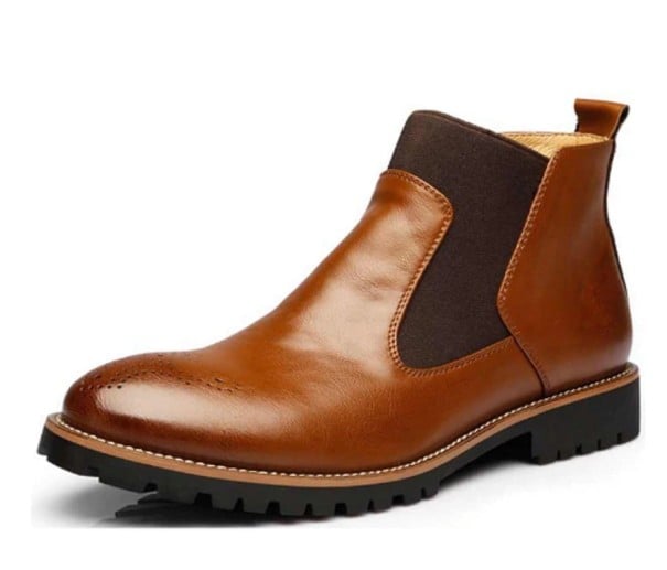 Pánske elegantné členkové topánky J2108 hnedá 46