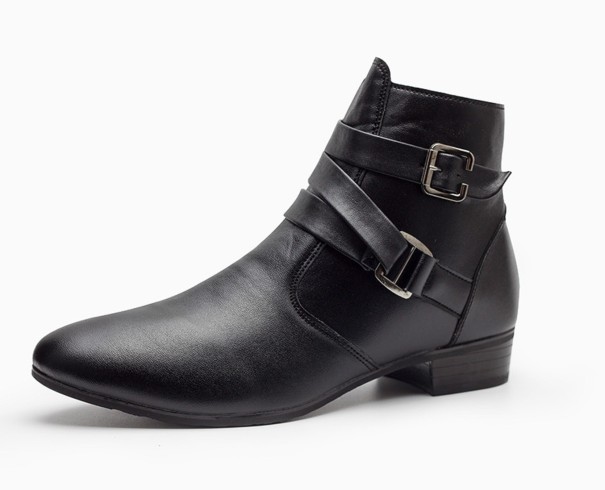 Pánské elegantní kotníkové boty J2107 černá 39