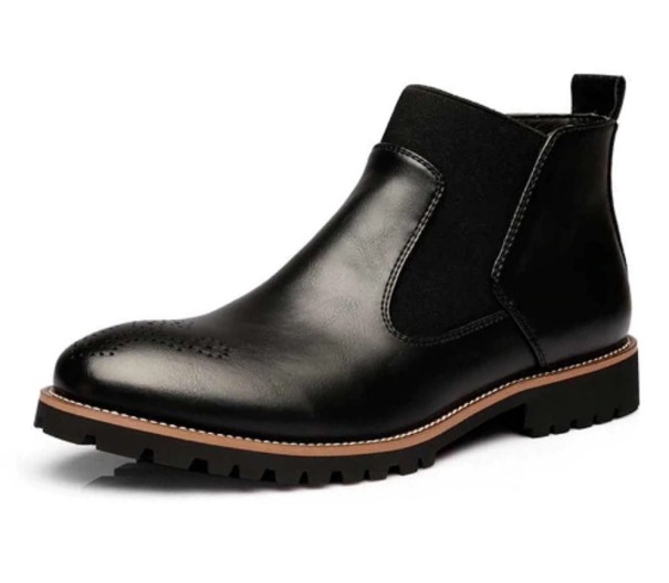 Pánské elegantní kotníkové boty J2108 černá 46