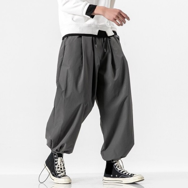 Pánské harémové kalhoty F1457 šedá M