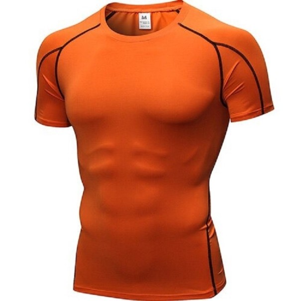 Pánské kompresní tričko F1775 oranžová XL