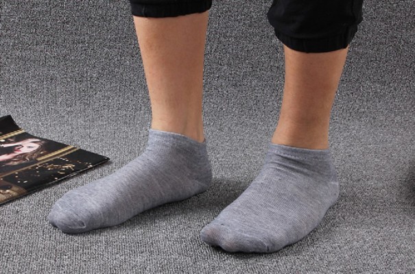 Pánské kotníkové ponožky - 10 párů šedá