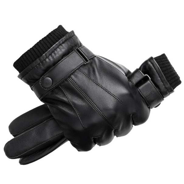 Pánské kožené rukavice - Černé 1