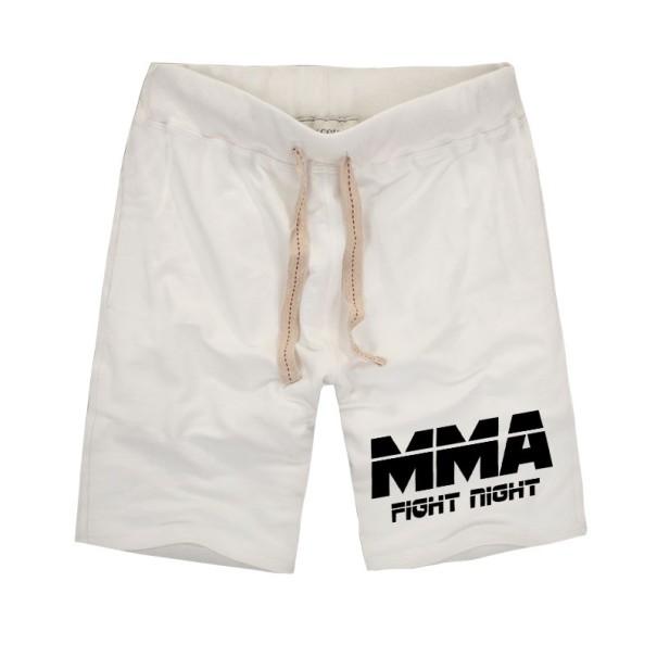 Pánske kraťasy s potlačou MMA biela S