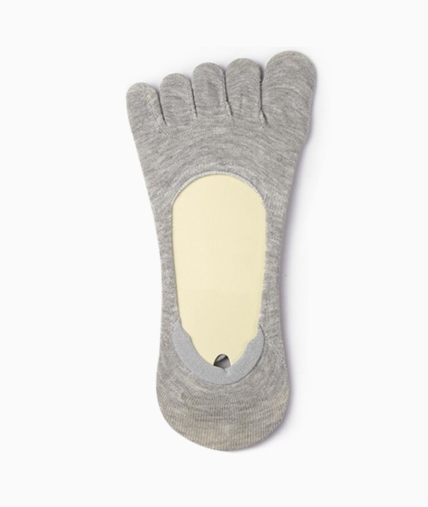 Pánske krátke prstové ponožky svetlo sivá