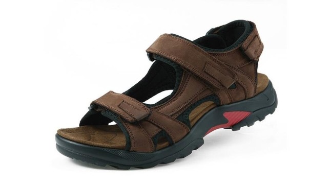 Pánske outdoorové sandále tmavo hnedá 43