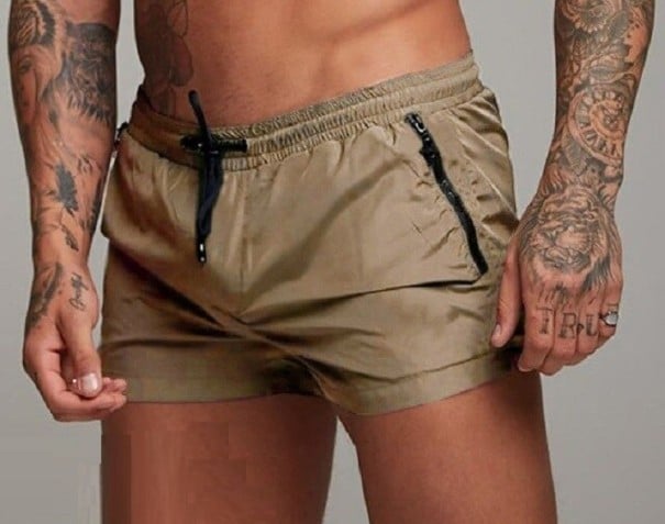 Pánské plavky F862 khaki XL