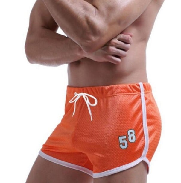Pánské plážové šortky oranžová S