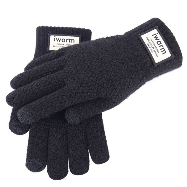Pánské pletené rukavice J2168 černá