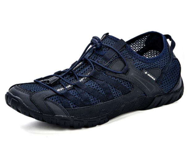 Pánske priedušné letné topánky J2667 tmavo modrá 44