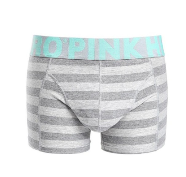 Pánske pruhované boxerky A2431 sivá M