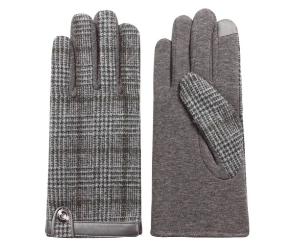 Pánske rukavice so vzorom J2669 sivá