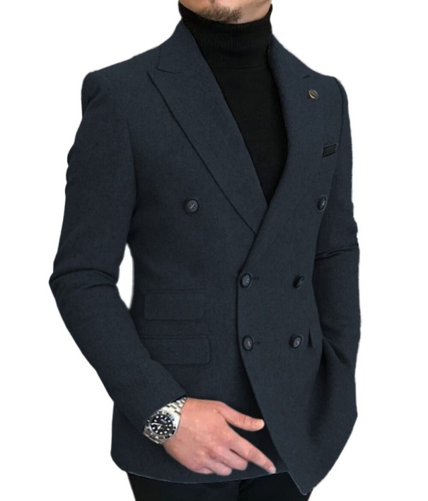 Pánske sako F397 tmavo modrá XL