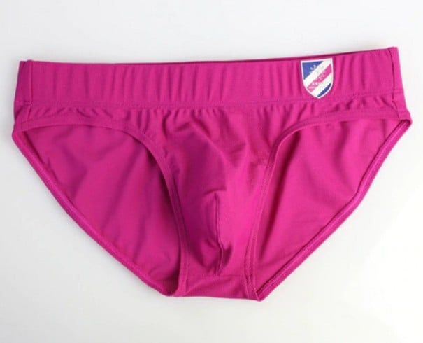 Pánské slipy A1344 tmavě růžová S