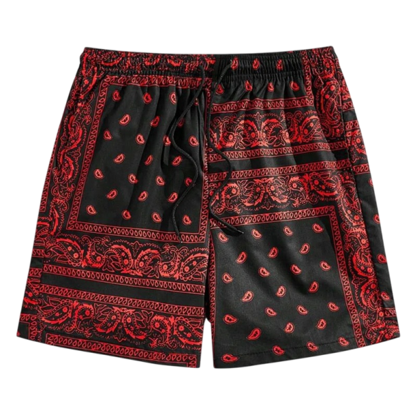 Pánské šortkové plavky Polyester Jednobarevné Se znaky Na tkaničku Letní plážové k bazénu Sportovní styl vínová XXS