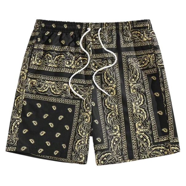 Pánské šortkové plavky Polyester Jednobarevné Se znaky Na tkaničku Letní plážové k bazénu Sportovní styl žlutá XXS