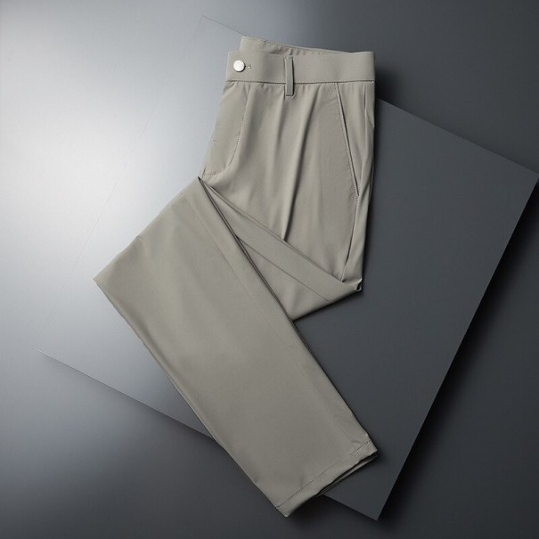Pánské společenské kalhoty F1545 khaki 29