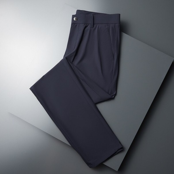 Pánské společenské kalhoty F1545 tmavě modrá 35