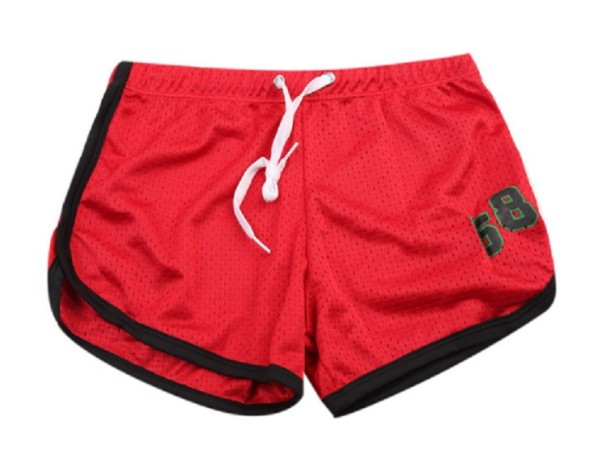 Pánske športové šortky J968 červená XL