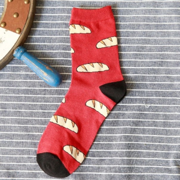 Pánske štýlové ponožky A2256 červená