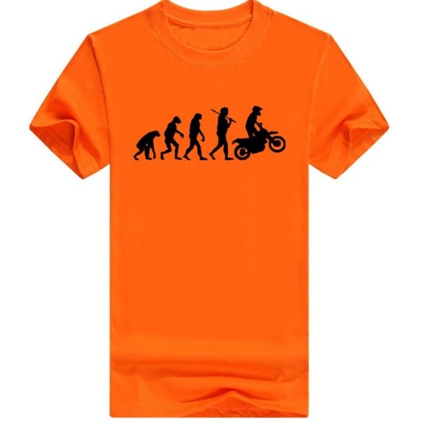 Pánské tričko - Evoluce motokrosu J3243 oranžová S