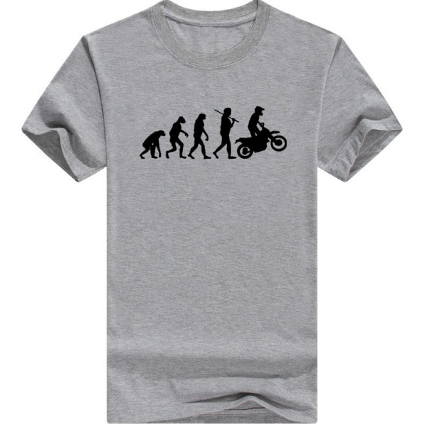 Pánské tričko - Evoluce motokrosu J3243 šedá M