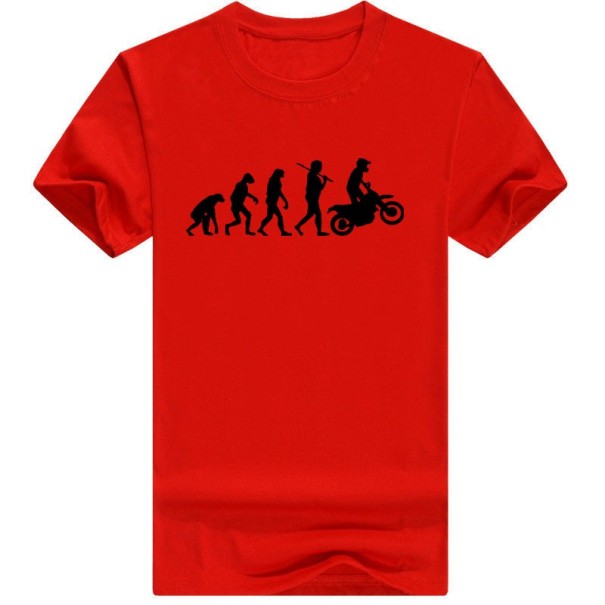 Pánske tričko - Evolúcia motokrosu J3243 červená XL