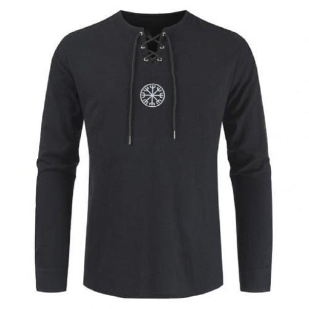 Pánske tričko s dlhým rukávom T2308 čierna XL
