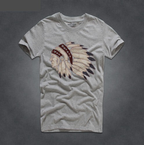 Pánské tričko s potiskem Indiána J2681 světle šedá M