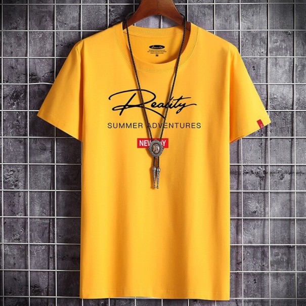 Pánske tričko T2066 tmavo žltá L