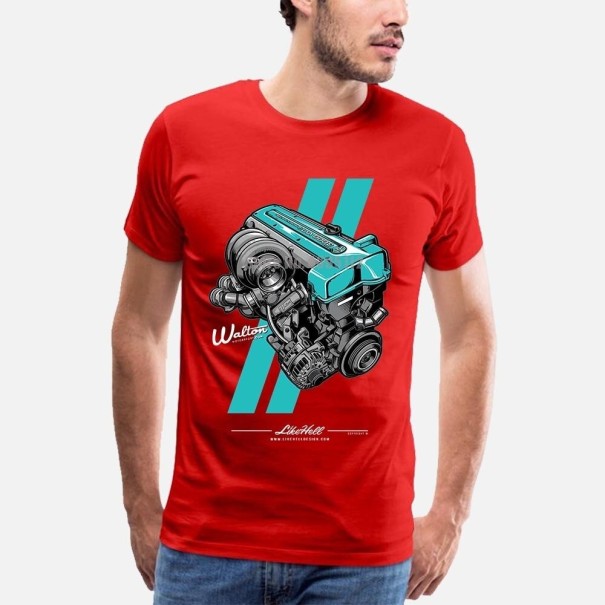 Pánské tričko T2313 červená M