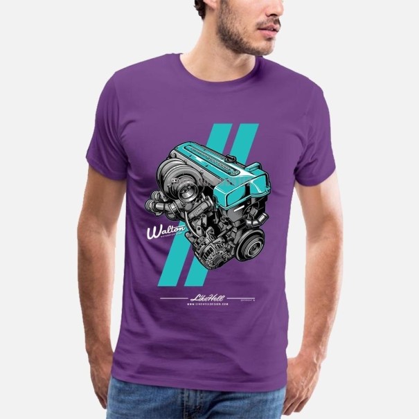 Pánské tričko T2313 fialová XXL