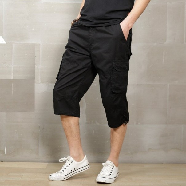 Pánské tříčtvrteční kalhoty F1507 černá L