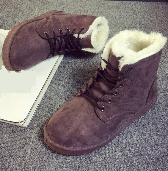 Pánské zimní boty s kožíškem J2685 hnědá 37
