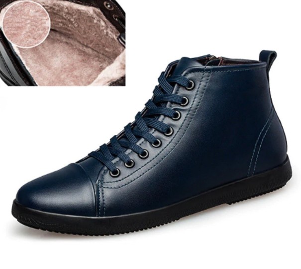 Pánské zimní šněrovací boty J1547 modrá 47
