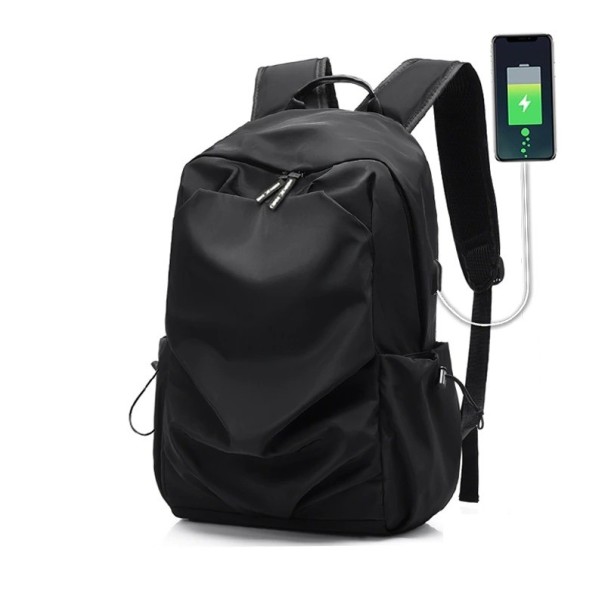 Pánsky batoh s USB E973 čierna