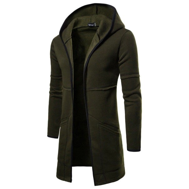 Pánský cardigan armádní zelená S